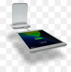 Stand Aluminium Wireless Charger - White Portable png