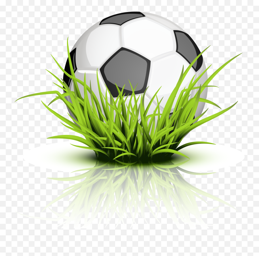 Download Soccer Ball Grass - Transparent Football Grass Clipart Png,Soccer Ball Png