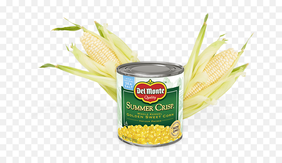 Summer Crisp Whole Kernel Corn Del Monte Foods Inc - Del Monte Summer Crisp Kernel Corn No Salt Added Png,Corn Transparent
