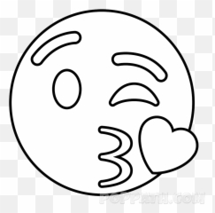How To Draw A Kiss Emoji U2013 Pop Path - Clip Art Png,Kiss Emoji Png