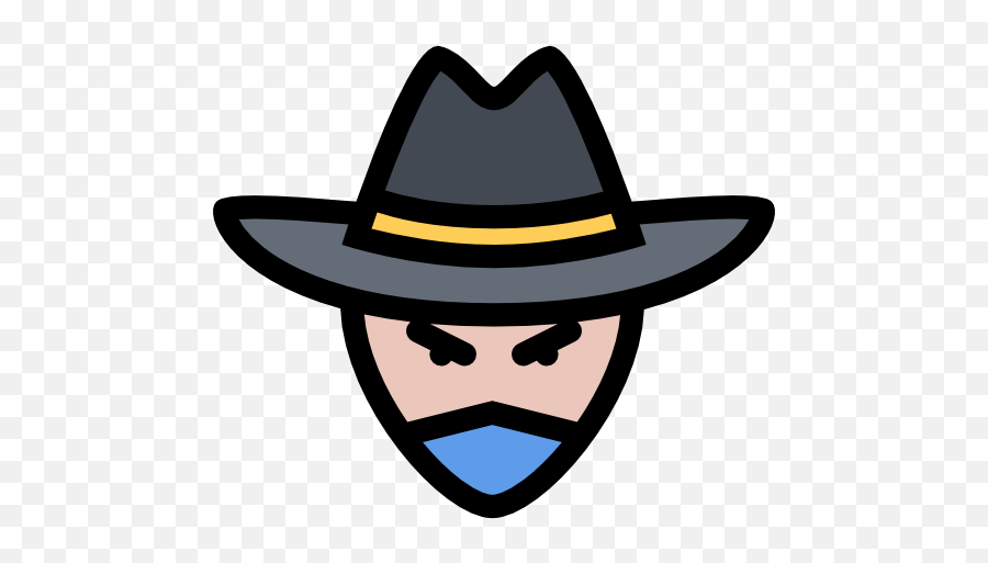 People User Head Avatar Western Cowboy Bandit - Bandits Icon Png,Bandit Png