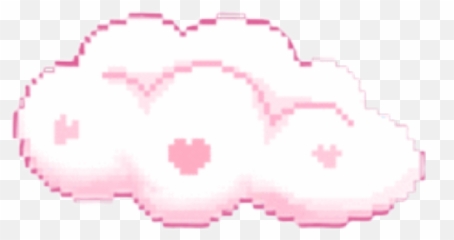 Cloud Nube Pink Rosa Kawaii Cute Pixel - Kawaii Cloud Pixel Png,Nube Png