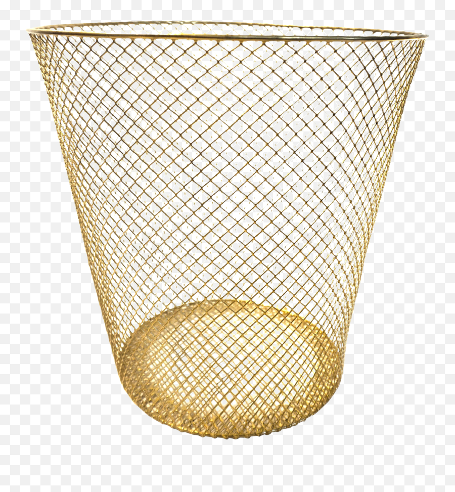 Metal Diamond Mesh Wastebasket - Mesh Trash Can Png,Trash Can Transparent