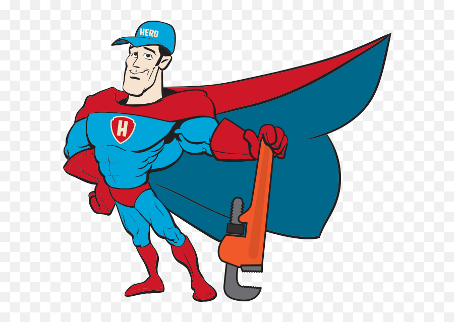 Svg Royalty Free Download Plumber - Hero Plumbing And Heating Png,Superhero Png