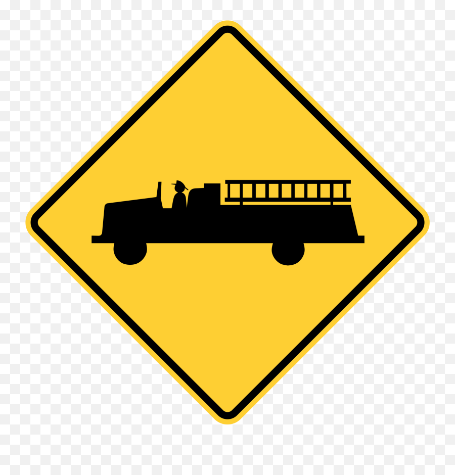 Emergency Vehicle Warning Signs - Does The Truck Road Sign Mean Png,Warning Sign Png