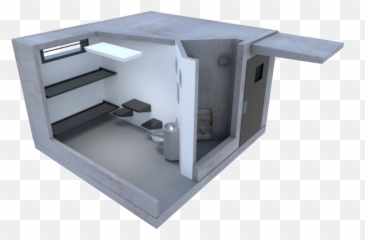 Prison Jail Cell - Front Chase Oldcastle Infrastructure Precast Concrete Cells png