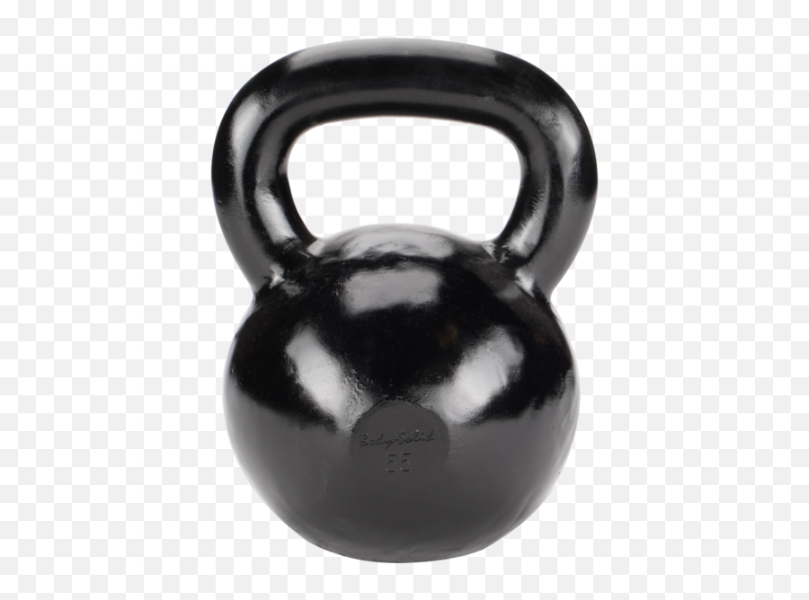 55 Lb Kettlebell - Bodysolid Kb55 Iron Strength Training Weight Black Coating Russian Dumbbell Png,Kettlebell Png