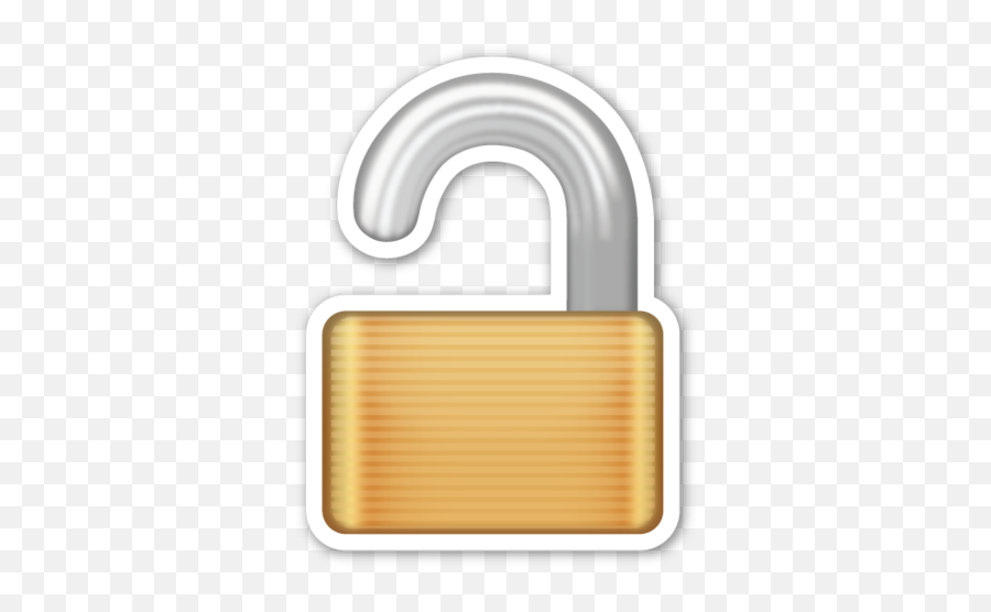 Open Lock Emojistickerscom Emoji Stickers Cool Symbols - Lock Emoji Png,Lock And Key Png