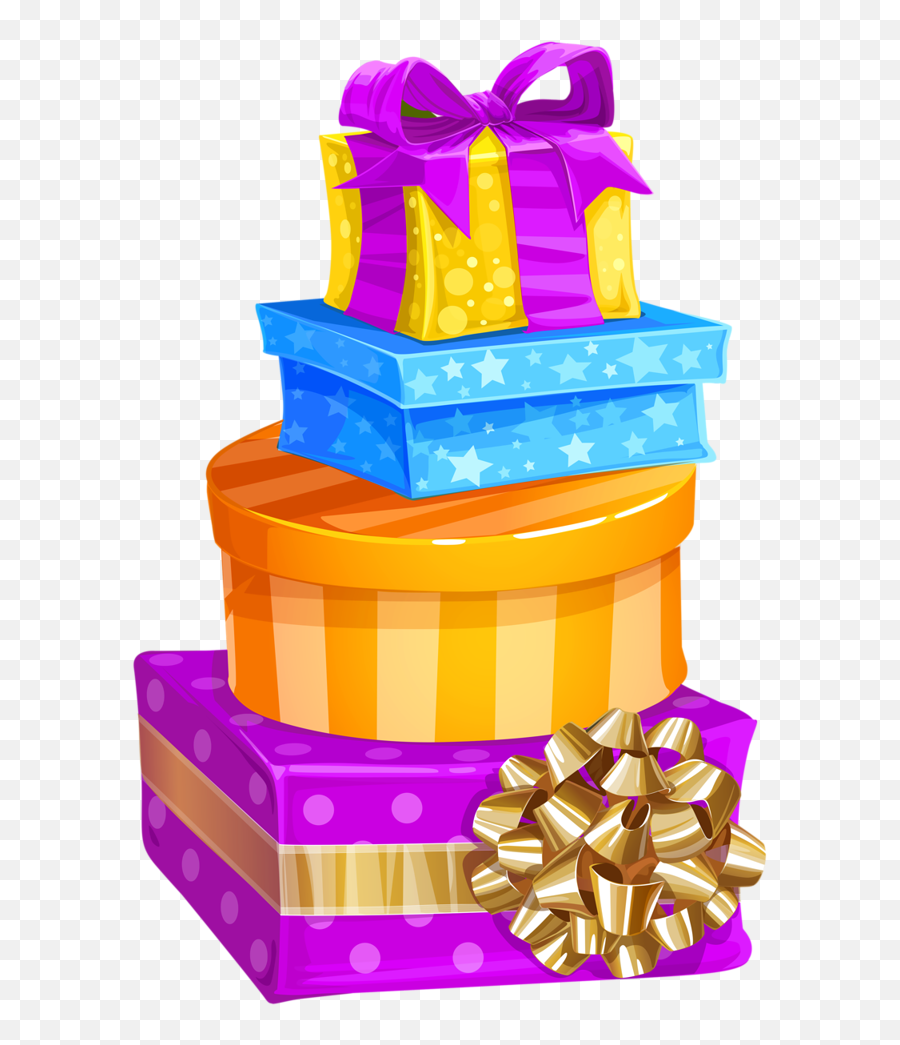 Birthday Gift Box Clip Art Png Image - Birthday Gift Clip Art Transparent Background,Birthday Present Transparent Background