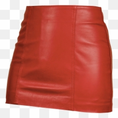 Red Leather Mini Skirt Png Image Free - Red Mini Skirt Png,Skirt Png