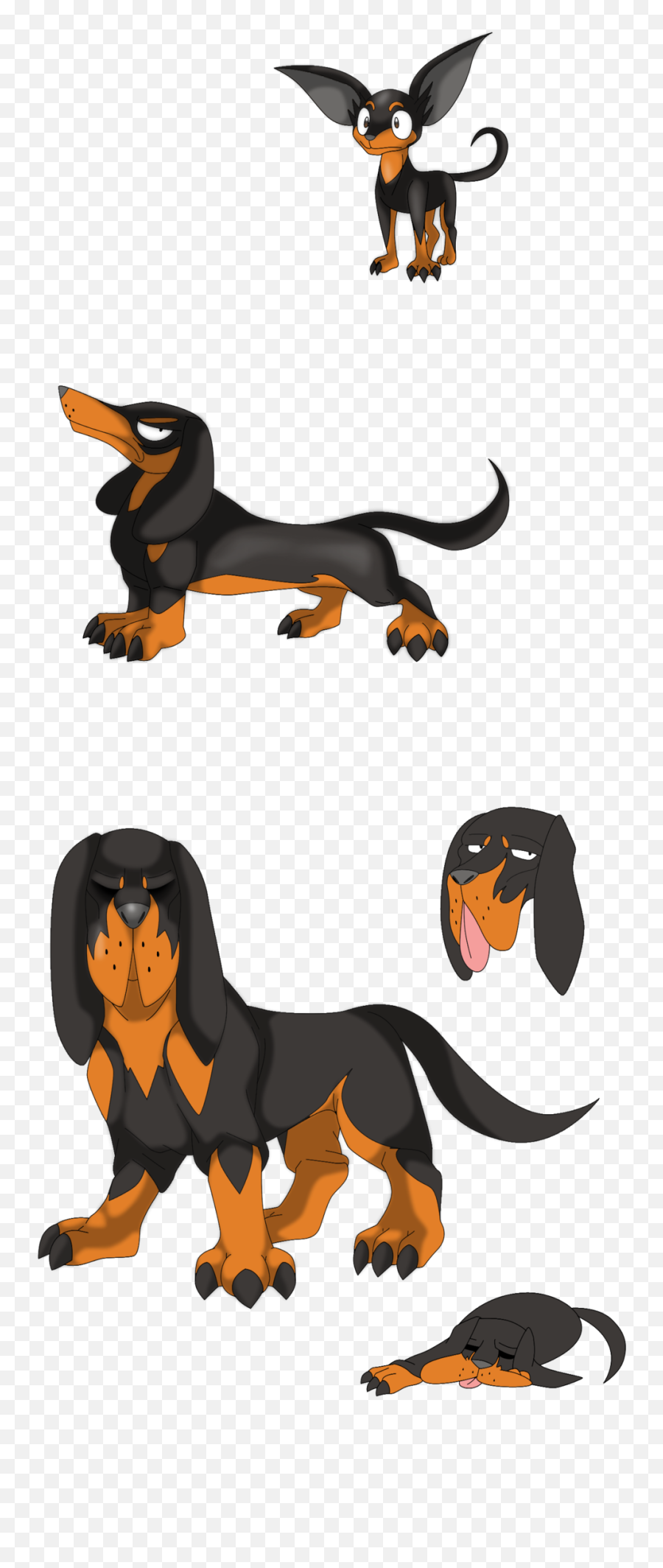 Bow Wow Dog Clip Art - Dachshund 1024x2282 Png Clipart Bulldog Fakemon,Dachshund Png