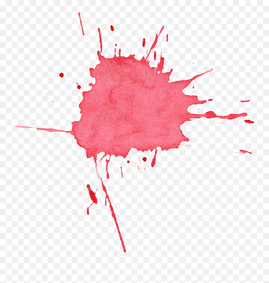 6 Red Watercolor Splatter - Transparent Watercolor Splatter Png,Watercolor Splash Png