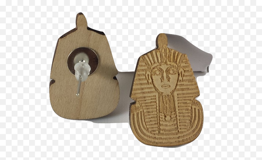 King Tut Earrings Egypt Egyptian Tutankhamun Jewelry Wooden - Shield Png,King Tut Png