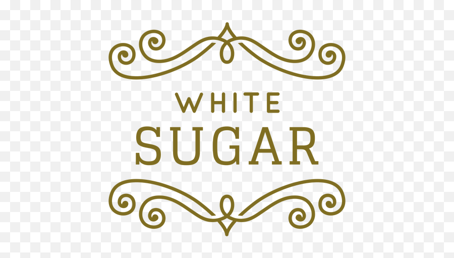 White Sugar Swirls Label - Transparent Png U0026 Svg Vector File Etiquetas De Cacao Polvo,Sugar Transparent