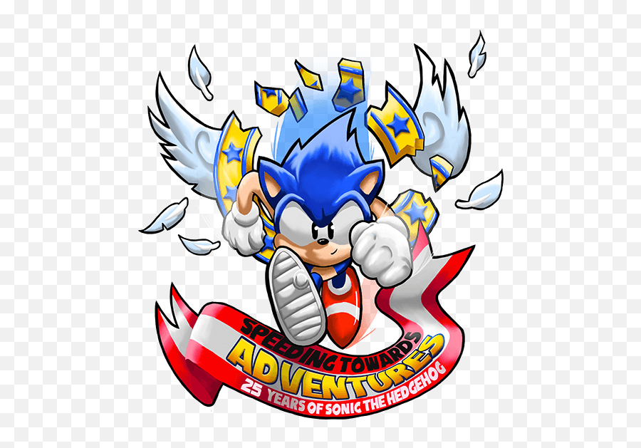 Speeding Towards Adventures 25 Years Of Sonic The Hedgehog - Popular Sonic Oc Hedgehog Png,Sonic The Hedgehog 1 Logo