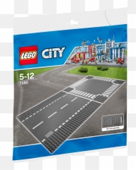 Lego City Straight Road - Lego 7280 City Straight Crossroad Plates Png,Straight Road Png