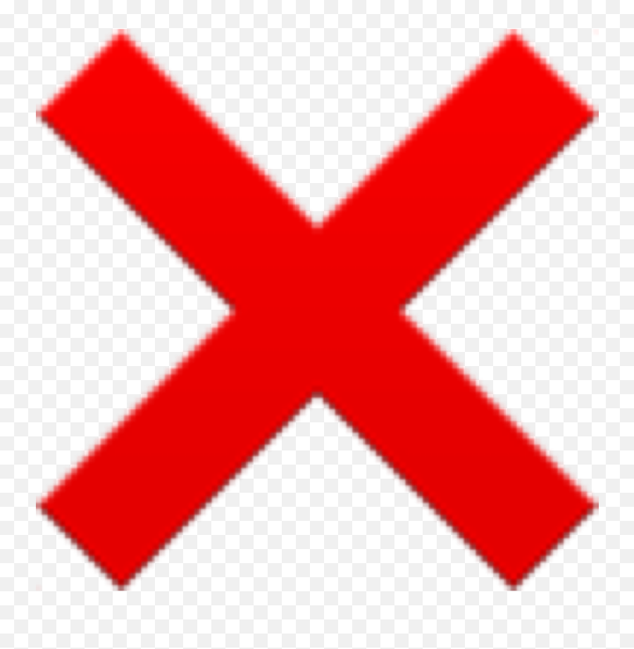 X Red Sticker - Cross Mark White Background Png,X Emoji Png