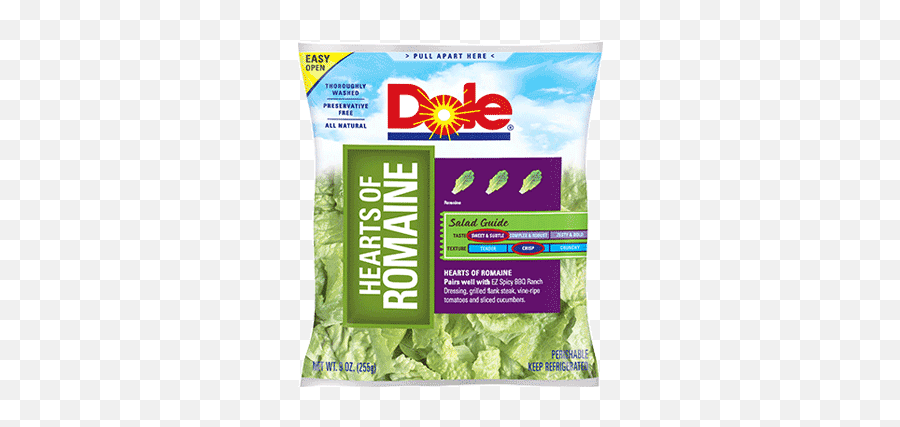 Dole Hearts Of Romaine Lettuce 10 Oz - Spinach Raw In Bag Png,Romaine Lettuce Png