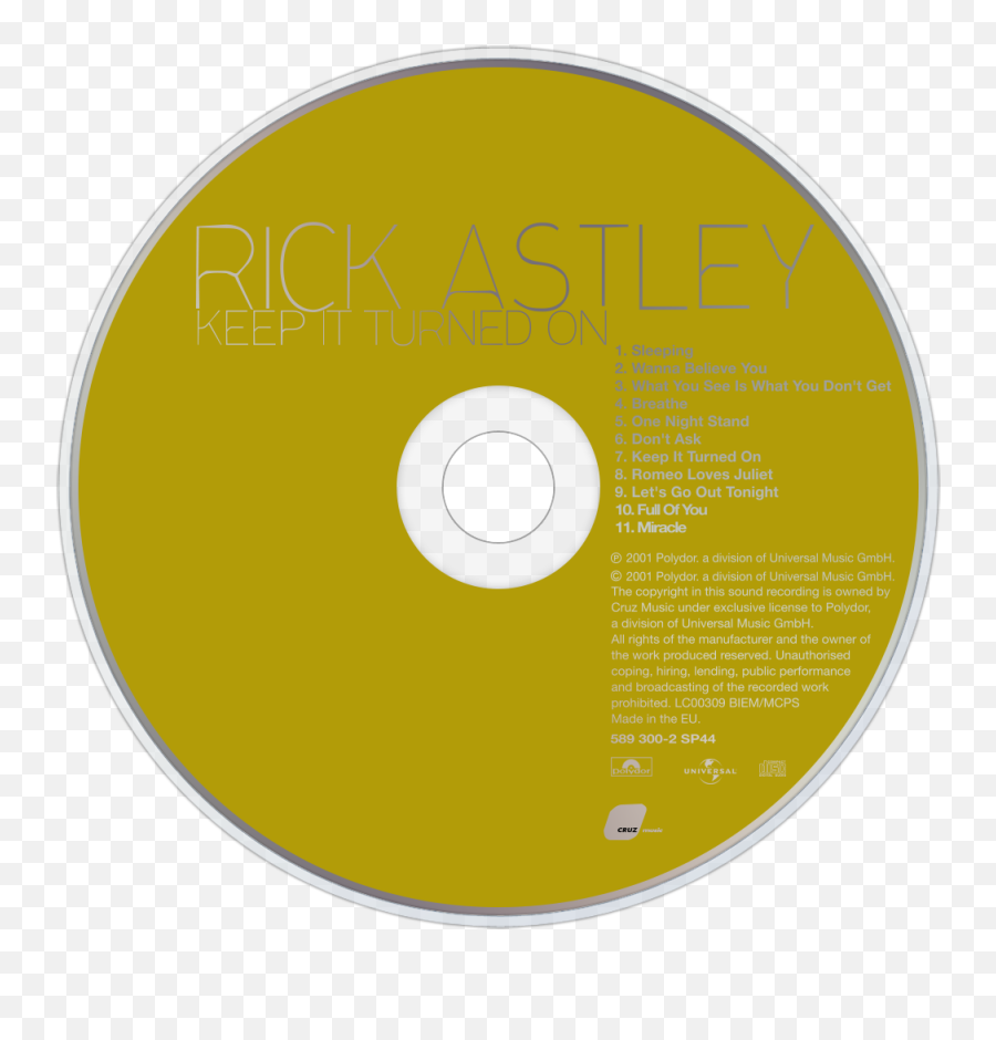 Rick Astley Music Fanart Fanarttv - Optical Disc Png,Rick Astley Png