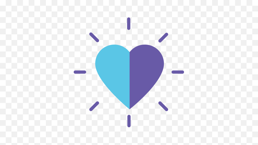 Download Original Size Is 500 427 Pixels - Blue And Purple Blue And Purple Heart Png,Purple Heart Png