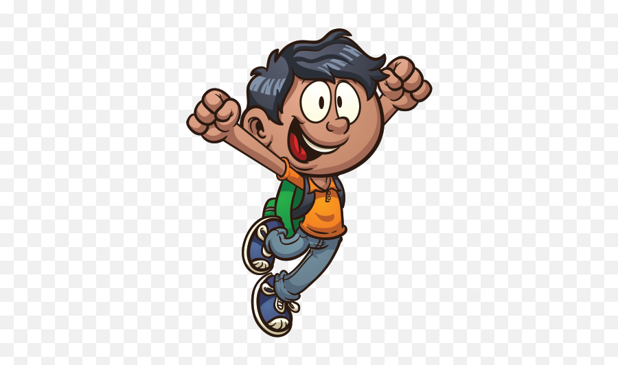 Printed Vinyl Little Cartoon Boy Stickers Factory - Excited Kids Cartoons  Png,Cartoon Boy Png - free transparent png images 