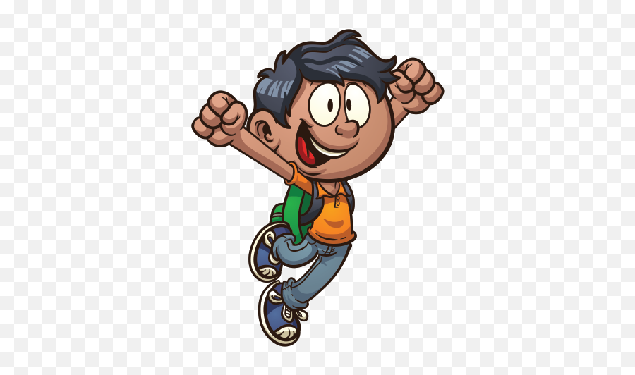 Printed Vinyl Little Cartoon Boy Stickers Factory - Excited Kids Cartoons Png,Cartoon Boy Png