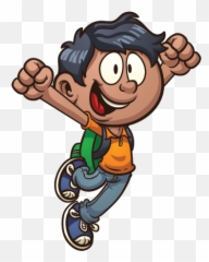 Printed Vinyl Little Cartoon Boy Stickers Factory - Excited Kids Cartoons Png,Cartoon Boy Png