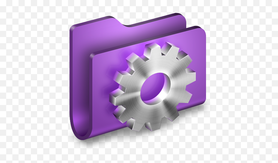 3d Purple Settings Folder Icon Png - Setting 3d Icon Png,Settings Icon Png