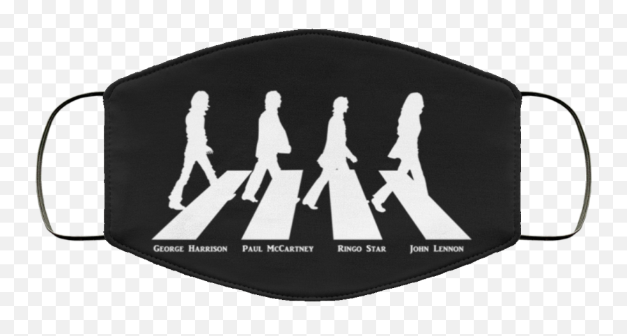 The Beatles Face Mask Antibacterial Fabric - Beatles Abbey Road Silhouette Png,The Beatles Transparent
