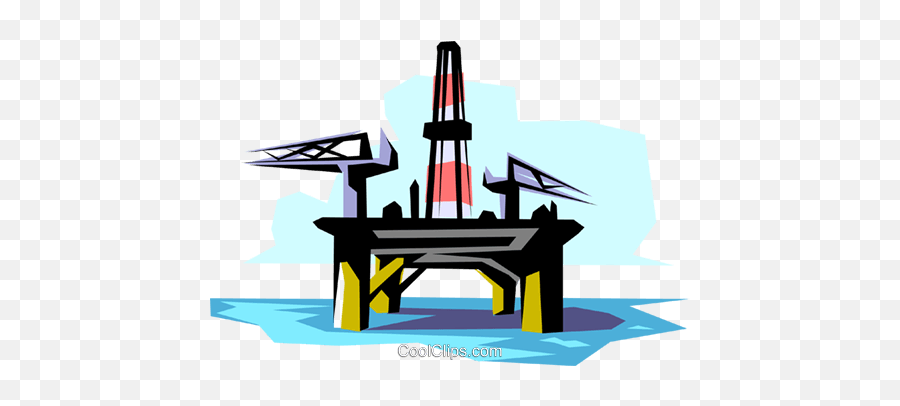 Oil Rig Royalty Free Vector Clip Art - Vector Oil Rig Png,Oil Rig Png