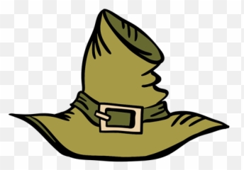 Hand Drawn Green Pilgrim Hat - Costume png