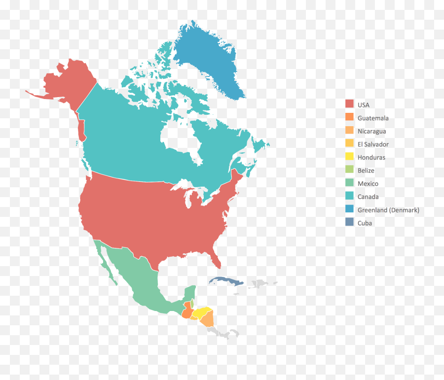 North America Map Png Transparent Images All - High Resolution North America Map,World Map Png Transparent Background