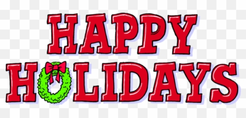 Hohoho Wordart Christmas Holidays - Happy Holidays Animated Clip Art png