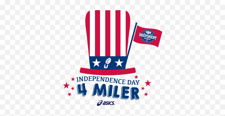 Asics Independence Day 4 Miler Presented By Independent - Asics Png,Independence Day Png