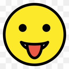 Face With Tongue Emoji Clipart Free Download Transparent - Wide Grin png