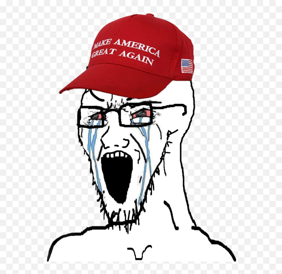 An Angry Maga Soyjak Soy Boy Face Know Your Meme - Soyjack Crying Png,Angry Meme Face Png