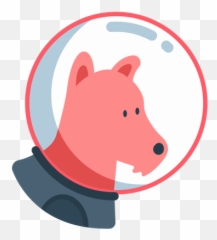 Free Space Dog Icon Of Flat Style - png