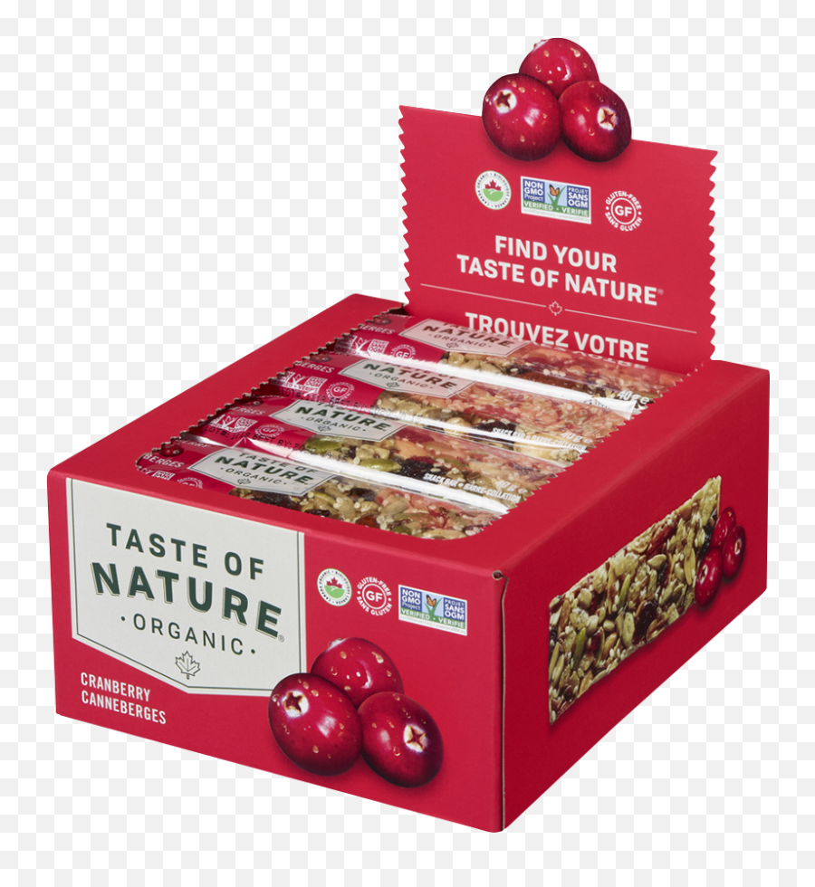 Organic Cranberry - Taste Of Nature Organic Cranberry Bar 40g Png,Cranberry Icon