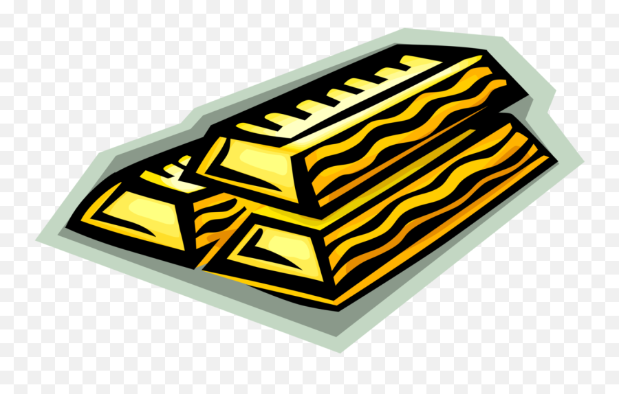 Gold Bar Bullion Precious Metal - Vector Image Horizontal Png,Gold Bar Icon