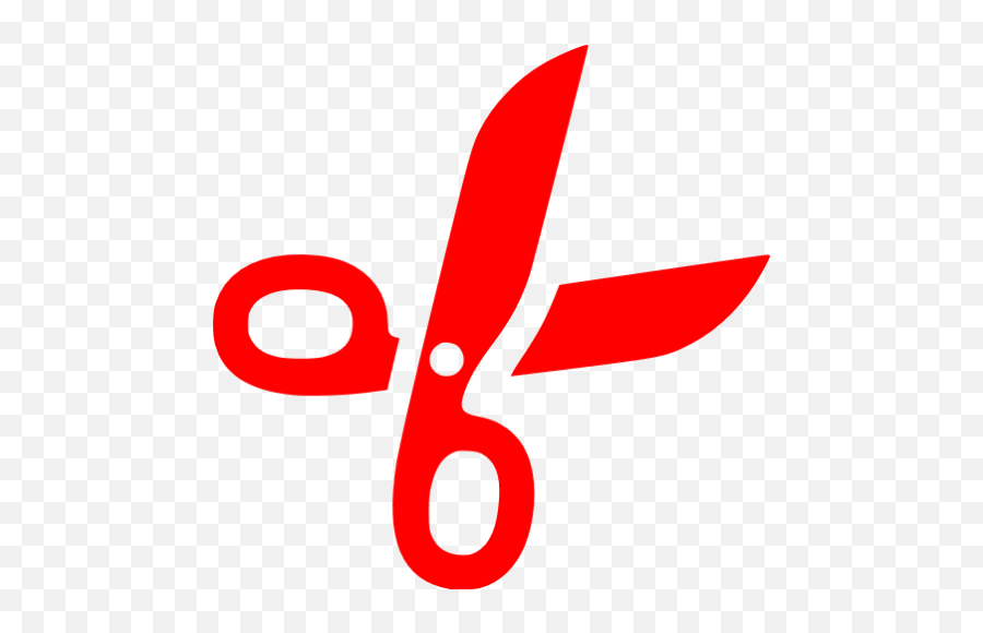 Red Scissors 2 Icon - Free Red Scissor Icons Red Scissors Icon Png,Scissors Clipart Transparent