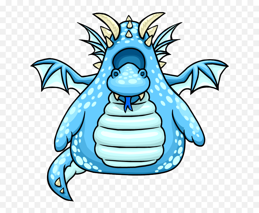 Blue Dragon Costume Club Penguin Wiki Fandom - Club Penguin Dragon Costume Png,Attire Icon