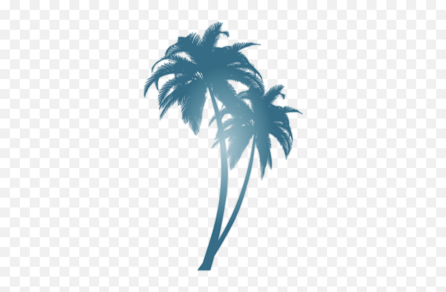 Turquoise Palm Sunlight Tree Tattoo Badass Tattoos - Palm Tree Clipart Black Png,Palm Tree Outline Png