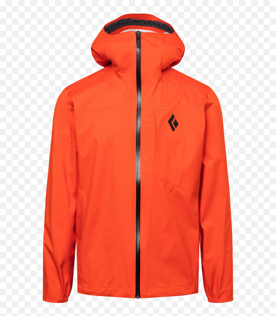 Fineline Stretch Rain Shell - Menu0027s Black Diamond Stormline Stretch Rain Shell S Png,Orange Icon Jacket