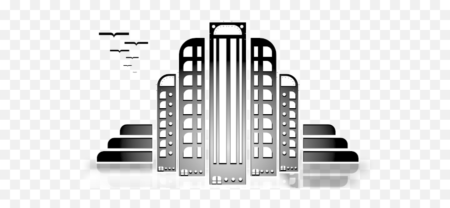 Download City Buildings Png Transparent Images Clipart Icons - Miami Art Deco Building Silhouette,Buildings Png
