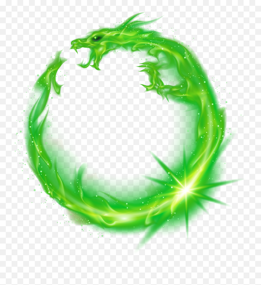 Flame Green Circle - Transparent Blue Fire Circle Png,Green Fire Png