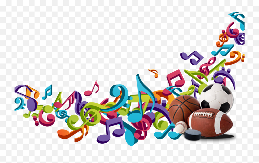 Sports Music Background Clipart - Musical Note Png,Sports Png