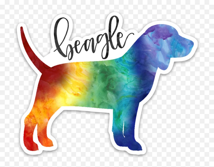 Beagle Die Cut Sticker - Golden Retriever Png,Beagle Png