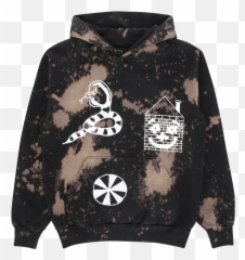 Slam Jam Acid Splatter Hooded Sweatshirt - Hoodie png