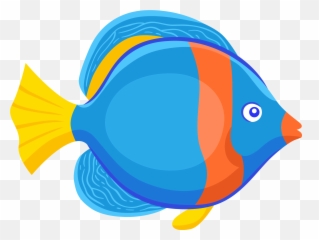 Fish Animation Drawing - Blue cartoon fish vector png Cartoon Vector Png