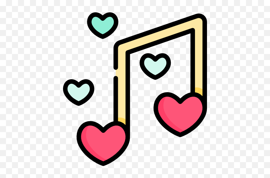 Romantic Music Free Vector Icons Designed By Freepik In 2020 - Kawaii Cute Music Icon Png,Music Icon Png